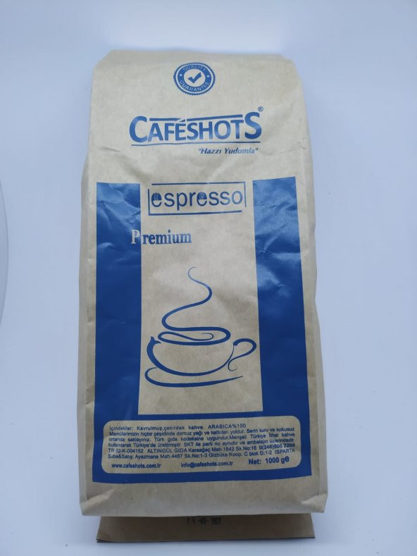 CAFESHOTS ESPRESSO PREMIUM NO7 ÇEKİRDEK KAHVE 1000 GR