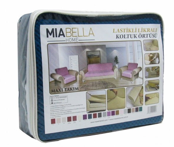 Miabella Home Lastikli Likralı Koltuk Örtüsü Maxi Takım - 4