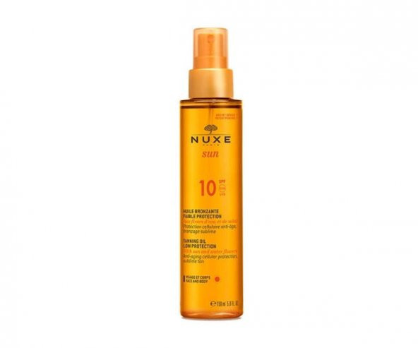 Nuxe Sun Bronzlaştırıcı Yüz ve Vücut Yağı Spf10 150 Ml