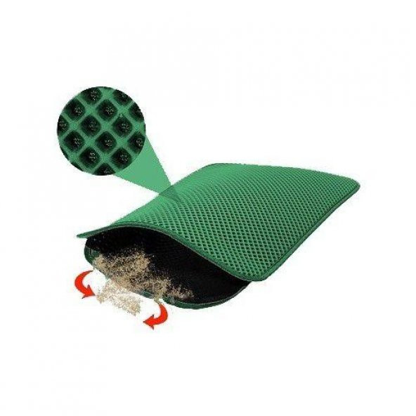 Elekli Çift Katlı Kedi Kumu Paspası 60X45 cm - 6