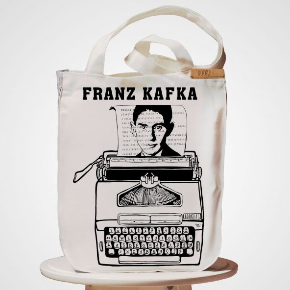 Bookbag Franz Kafka_Milena Doğal Keten çanta