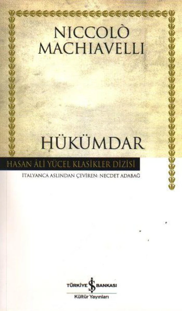 Hükümdar Hasan Ali Yücel Klasikler Niccolo Machiavelli