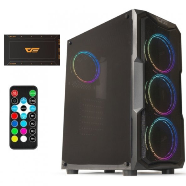 DarkFlash Aquarius-Mesh RGB Mid Tower Kasa PSU YOK - 2