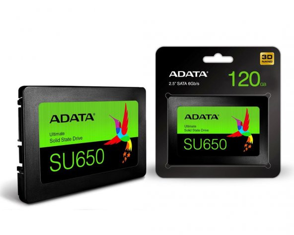 ADATA SU650 120GB 520/450MB/s 3D NAND Sata3 2.5 SSD