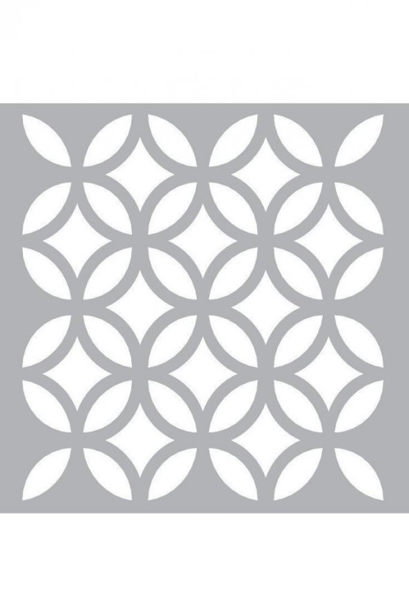 Desen Janet Stencil Boyama şablonu 30x30 cm, Duvar Stencil, Fayans Stencil, Mobilya Stencil - Resim 3