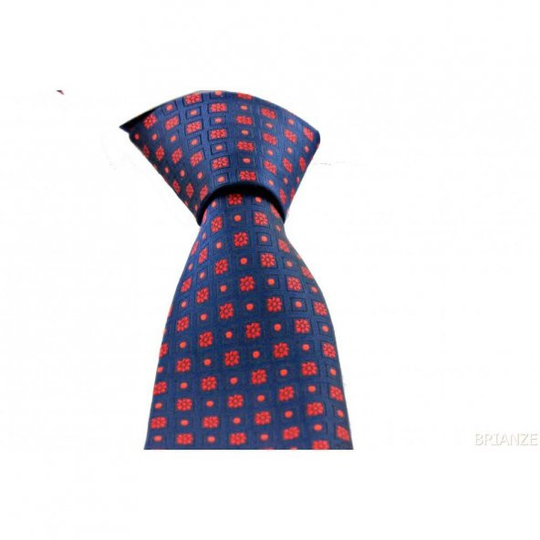 Brianze Çiçek Desen Mendilli Kırmızı Kravat ürün görseli 1
