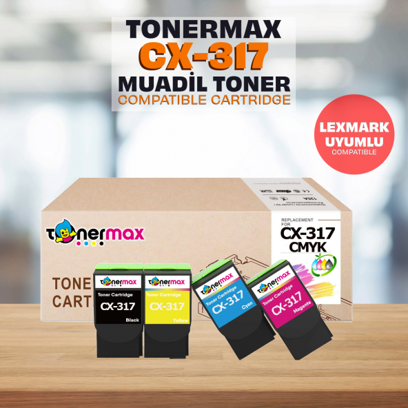 Lexmark CS317de Muadil Toner Takım
