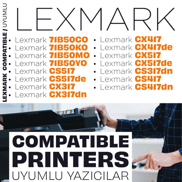 Lexmark CX517de Muadil Toner Takım - 4