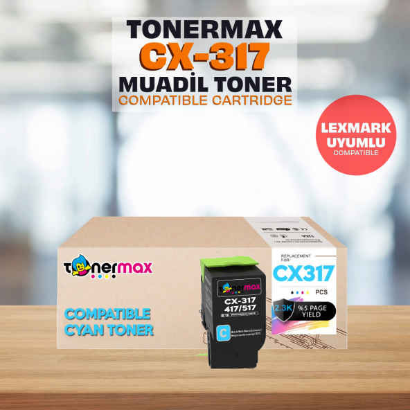 Lexmark CS517de Muadil Toner - Mavi