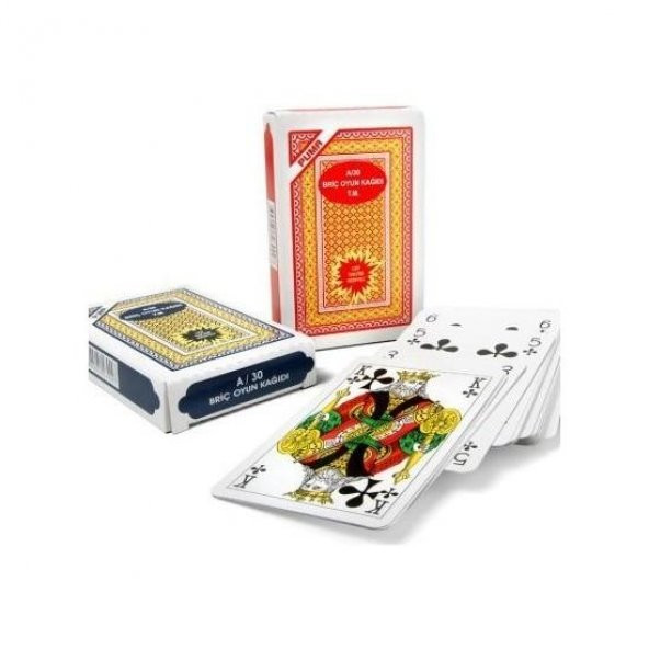 İskambil Kağıdı A/30 Oyun Kağıdı 2 Adet Kofrajlı Kağıt Briç Kağıdı Batrak Kağıdı - 5