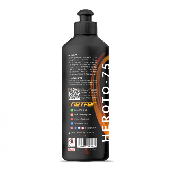 Netfer Heroto-75 Kılcal Çizik Giderici İnce Pasta - 500 mL - 2