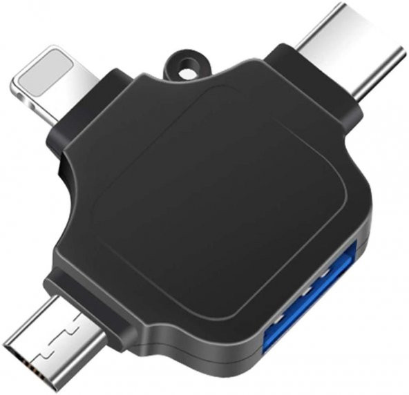 iPhone Type-C Micro Usb 3in1 USB 3.0 Dişi Mouse Flash OTG Adaptör
