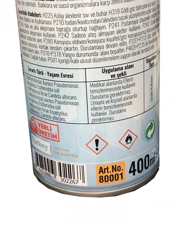 Helper Genel Yüzey Temizlik Dezenfektan Spreyi 400 ml - 4