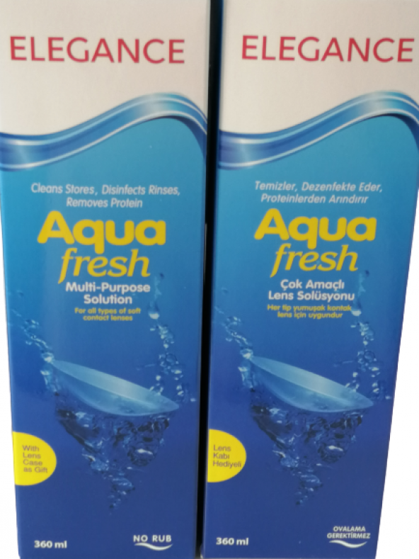 Elegance Aqua Fresh 360mlx2-Çok Amaçlı Lens Solüsyonu(İkili Alım)