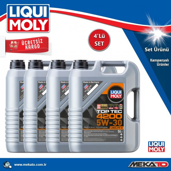 Liqui Moly Top Tec 4200 Longlife 3 5W30 Motor Yağı 5 Lt 4 Ad 8973