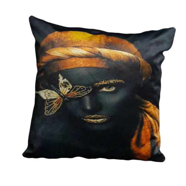 Mrs.Gugar Afrikalı Kadın Dekoratif Kırlent Kılıfı