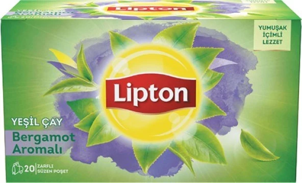 Lipton Yeşil Çay Bergamot Aromalı 20li