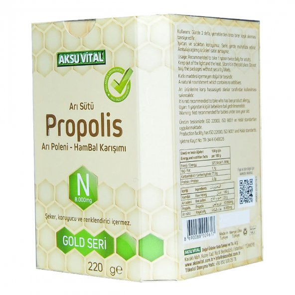 Aksuvital Arı Sütü Propolis Polen Bal Karışımı 220 Gr - 4