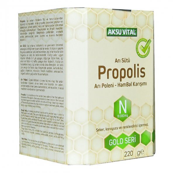 Aksuvital Arı Sütü Propolis Polen Bal Karışımı 220 Gr - 5