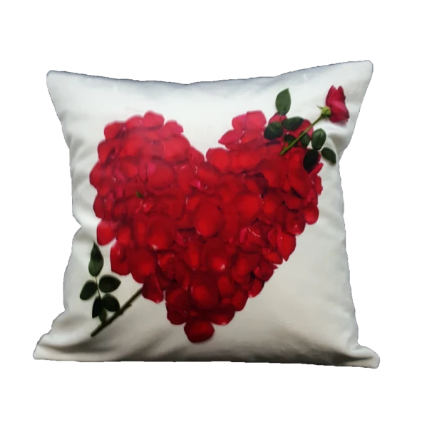 Mrs.Gugar Kırmızı Kalp Kırlent Kılıfı ürün görseli