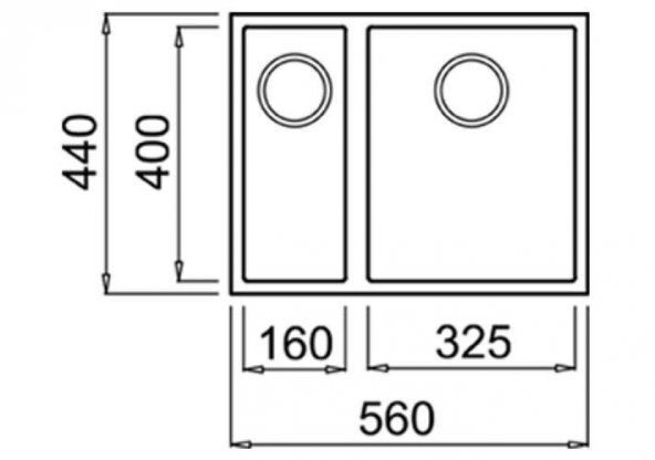 TEKA SQUARE 2B 560 TG TEZGAH ALTI GRANİT EVYE BEYAZ - 2