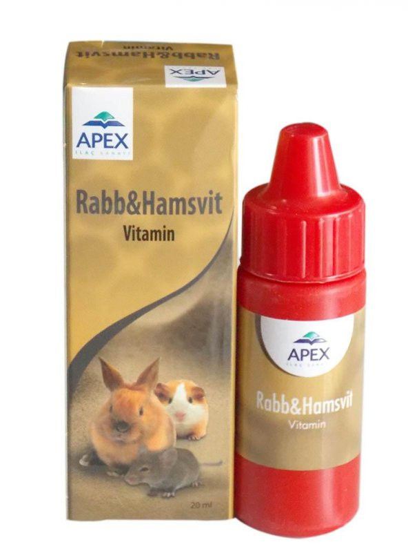 Apex Rabb&Hamsvit Tavşan ve Hamster Vitamini 20 Ml