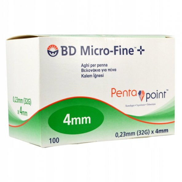 BD Micro-Fine Plus Kalem İğnesi 0,23mm (32G) x 4mm
