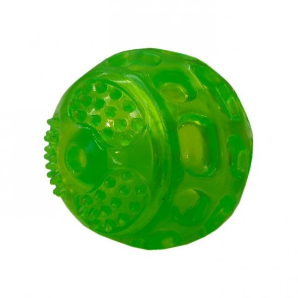 Pawise Parlak Sesli Köpek Oyun Topu 6 cm Yeşil