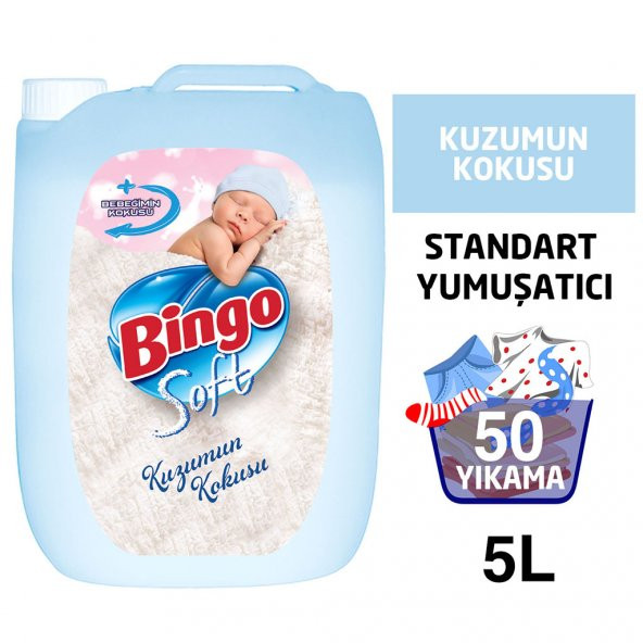 Bingo Soft Standart Yumuşatıcı 5 lt Kuzumun Kokusu
