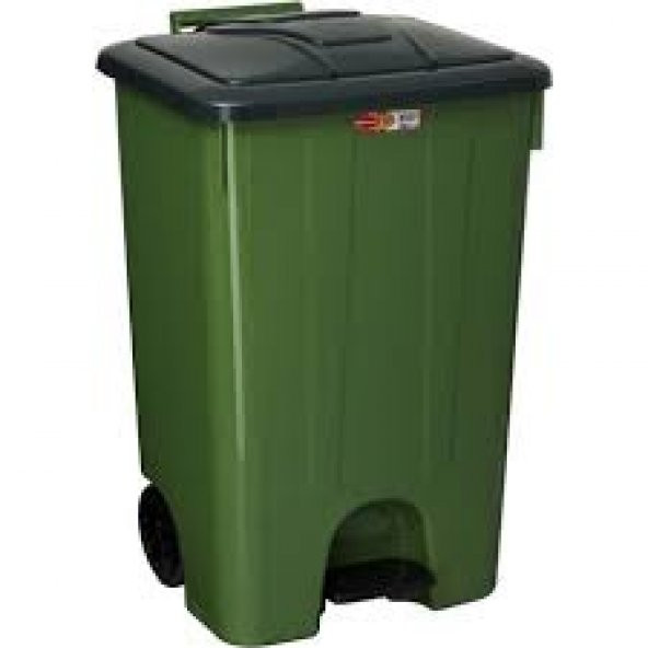 Şenyayla Yeşil Köşeli Pedallı Çöp Kovası 85 LT