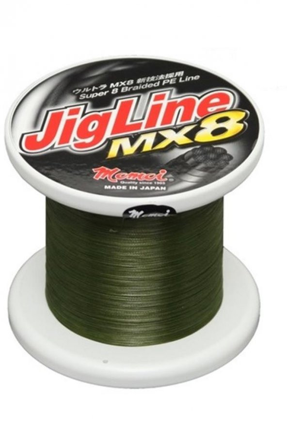 MOMOI JIGLINE MX8 0,66mm (170lb/77kg) 300mt Moss G