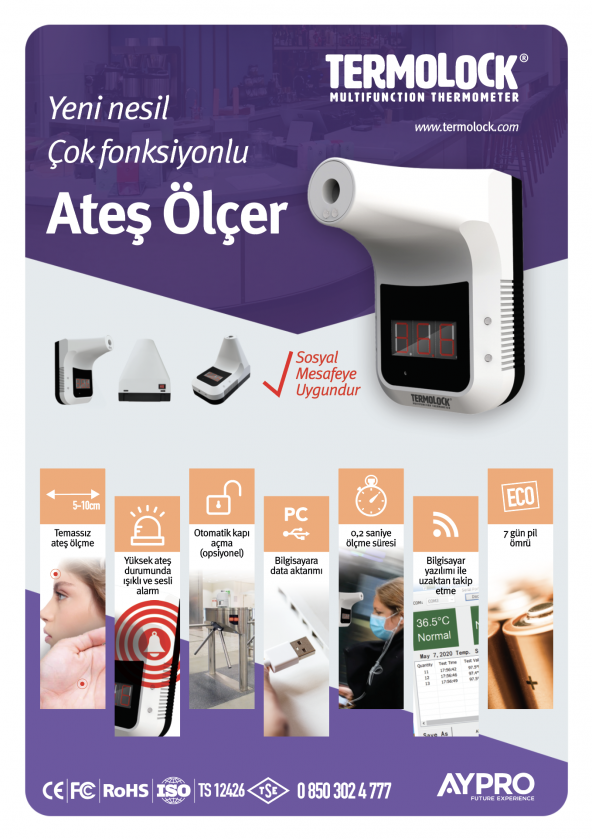 Termolock Temassız Ateş Ölçer - 10 ADET