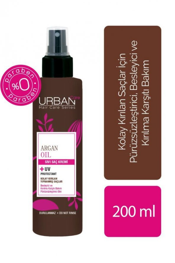 Urban Care Argan Yağı İçeren Beslyeci ve Kırılma Karşıtı Sıvı Saç Bakım Kremi 200 ml