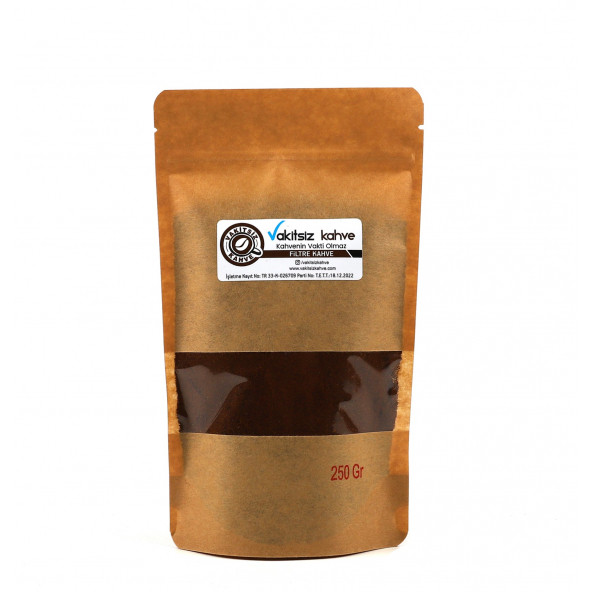Vakitsiz Kahve Filtre Kahve 250 gr Kilitli Paket + 10 ADET Filtre KARGO ÜCRETSİZ!