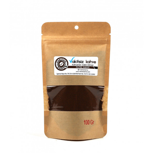 Vakitsiz Kahve Filtre Kahve 100 gr Kilitli Paket