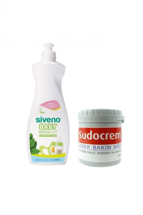 Siveno Baby Doğal Emzik & Biberon Temizleyici 500 ml+Sudocrem 125 gr