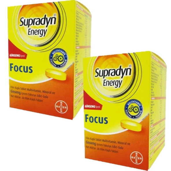 Supradyn Energy Focus 30 Tablet 2 Adet