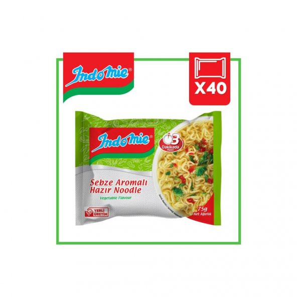 Indomie 40lı Sebze Aromalı Hazır Noodle Paket