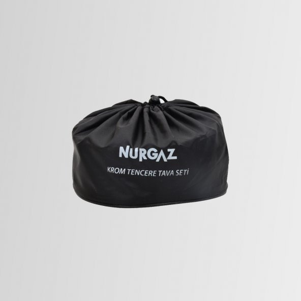 Nurgaz NG-200-K Krom Kamp Tencere Tava Seti - 3