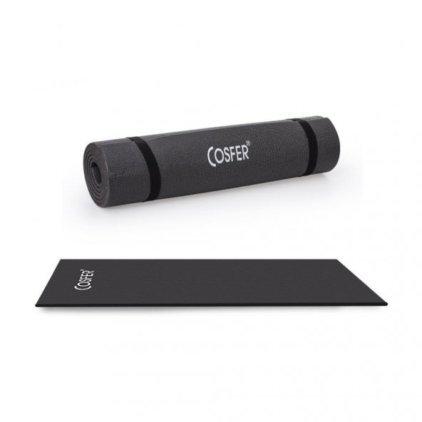 Cosfer 6,5 mm Pilates ve Yoga Minderi Siyah - 6