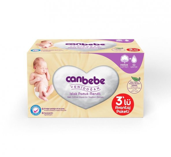 Canbebe Yenidoğan Islak Pamuk Mendil 40 Yaprak x 24 Adet 960 Yaprak - 2