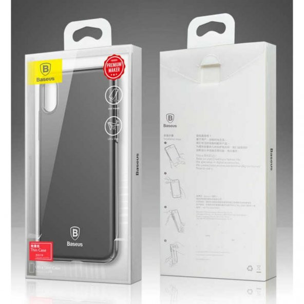 iPhone X/XS 5.8 Orijinal Baseus Thin Back Ultra İnce Mat Kılıf - 8