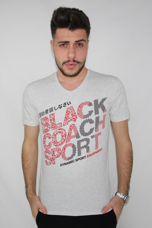 Blackcoach Erkek V-Yaka Slim-Fit T-Shirt