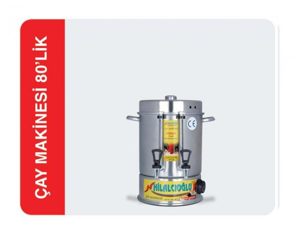Hilalcioğlu 80 Bardak Çay Makinesi 304 Çelik Kazan - 1