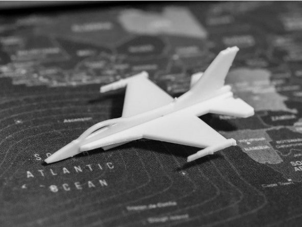 F16 Şavaş Uçağı Kart Kit Biblo Uçak Maket Çocuk Eğitici Oyuncak