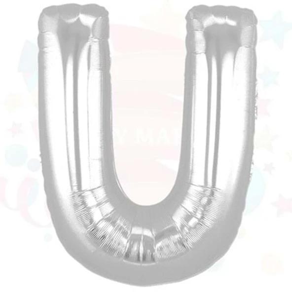 Nedi Balon Folyo 40 Harf Gümüş U 01362 - Resim 3