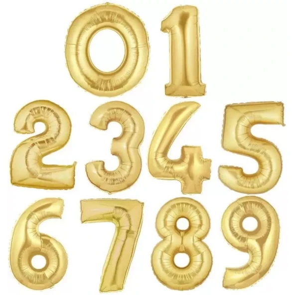Nedi Balon Folyo 40 Rakam Altın 5 10776 - 3