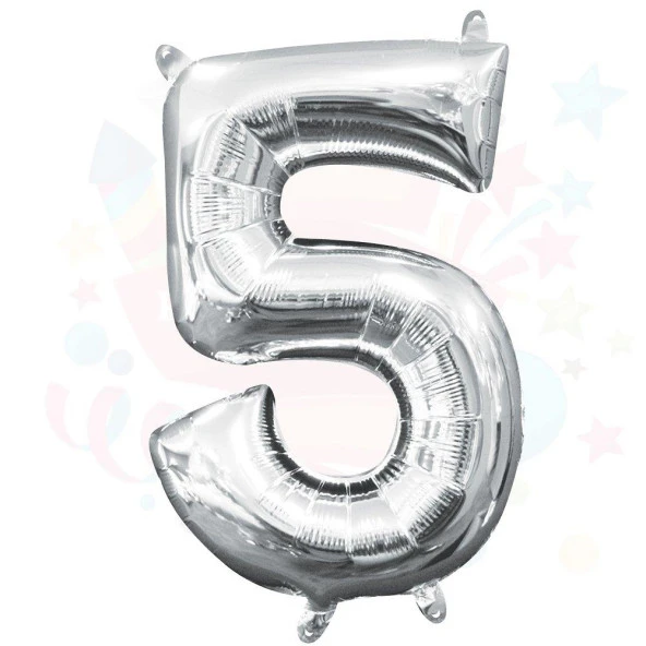 Nedi Balon Folyo 40 Rakam Gümüş 5 10766 - 3
