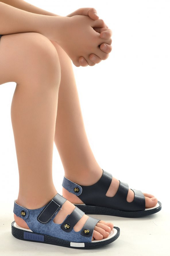 Kiko Kids Erkek Çocuk Sandalet Şb 23502508-5816 Lacivert - Mavi