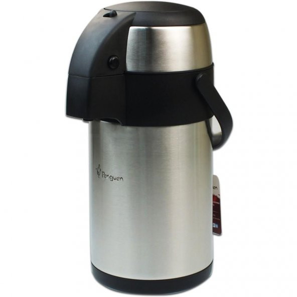 Penguen 1240A Çift Katlı Pompalı Çelik Termos 4 Litre - 1